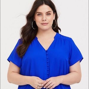 Torrid blue georgette top